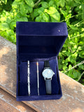 PACK BELLE :Coffret de 3 pièces: Montre + Gourmette + rivière + Coffret CADEAU🎀 + Packaging Offert 🎁